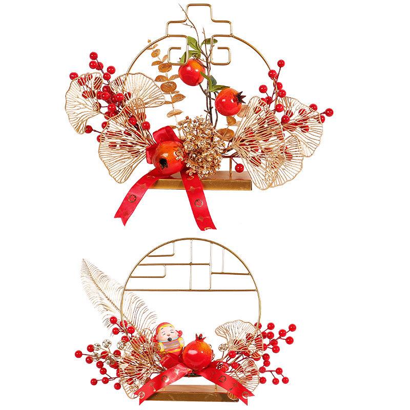 港之恋喜庆红果摆件2025新年装饰品龙年家居装饰摆件创意镂空银杏图片