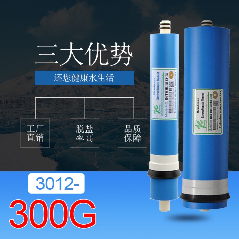 家用净水器RO膜 反渗透过滤膜 净水机专用滤芯3012-300G洰瀓膜