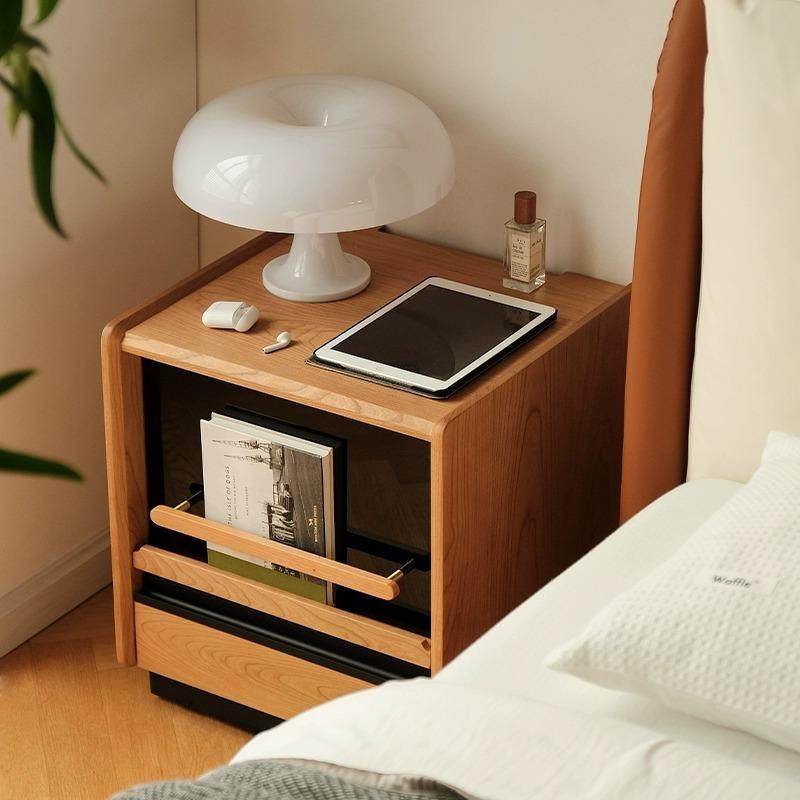 古德床头柜床边柜子樱桃木卧室家具实木收纳柜北欧风整装家用落地,电子元器件市场,其它元器件,淘宝优惠券,粉丝福利购,淘宝优惠卷