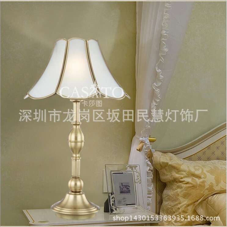 厂家供应 欧式台灯 欧式全铜焊锡台灯 欧式全铜玻璃台灯