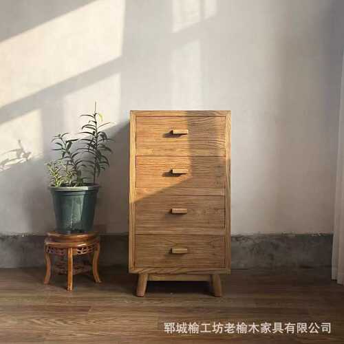 复古老榆木斗柜家居进门玄关组合收纳柜家居卧室床头柜沙发边柜
