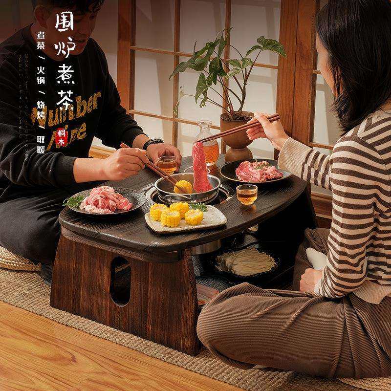 实木飘窗榻榻米茶桌家用茶几折叠茶台卧室围炉煮茶火锅烧烤小桌子,电子元器件市场,其它元器件,淘宝优惠券,粉丝福利购,淘宝优惠卷