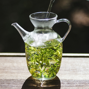 仿宋玻璃壶小号耐热耐高温加厚宋式执壶带滤孔茶S壶绿茶专用泡茶