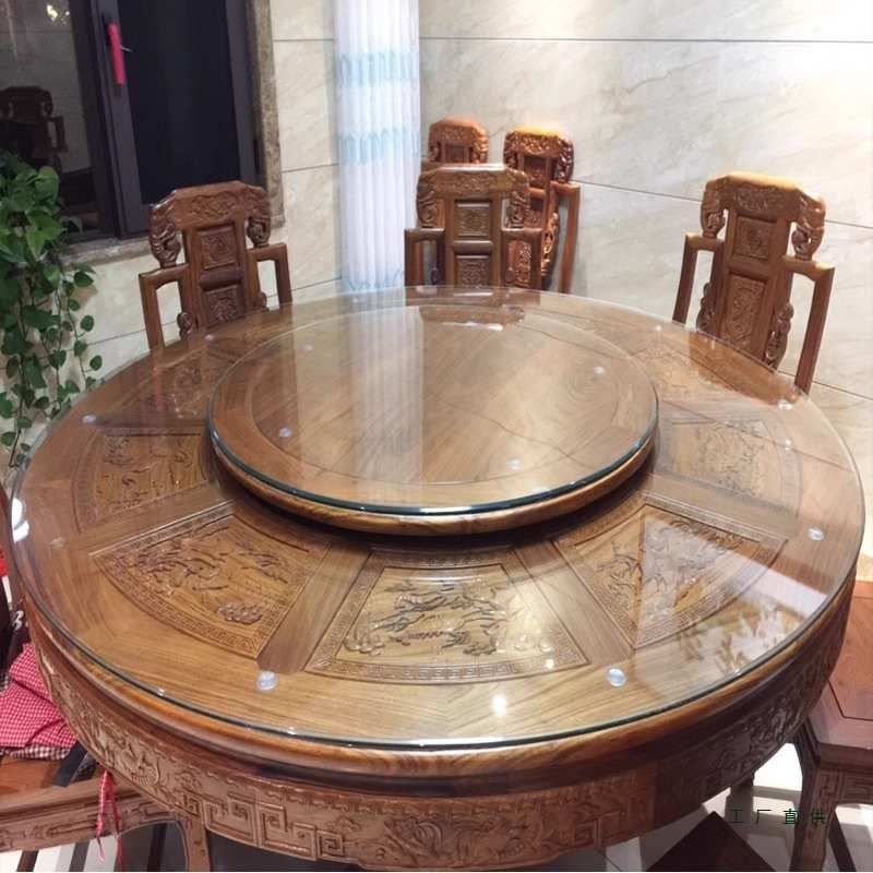 餐桌圆形玻璃桌面钢化玻璃餐桌转盘玻璃圆台面茶几玻璃圆台面酒店