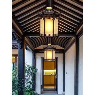 中式户外吊灯庭院宫廷凉亭过道连廊室外别墅屋檐大门复古灯具
