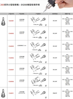 西班牙JBC C360-004 吸锡嘴?1,2 M C360004 DS360-A 小型吸锡手
