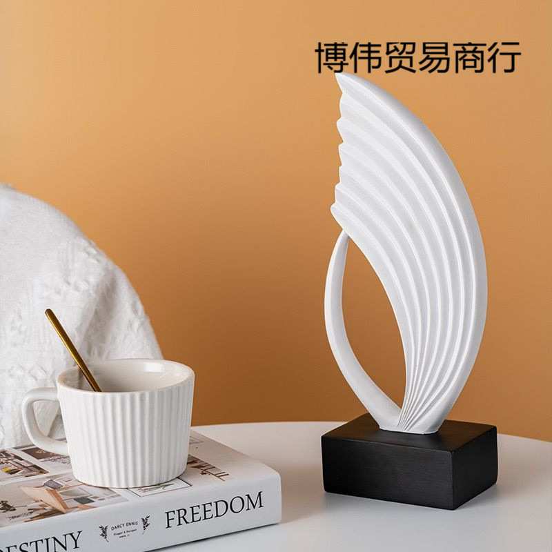 现代北欧创意简约客厅玄关书房卧室家居装饰办公室样板房抽象摆件