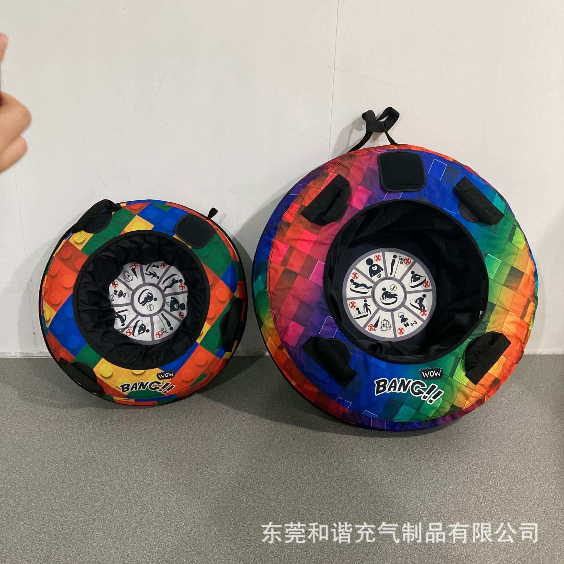 滑草圈充气旱地彩虹滑道旱滑梯圈现货加厚滑雪圈户外防侧翻圆形