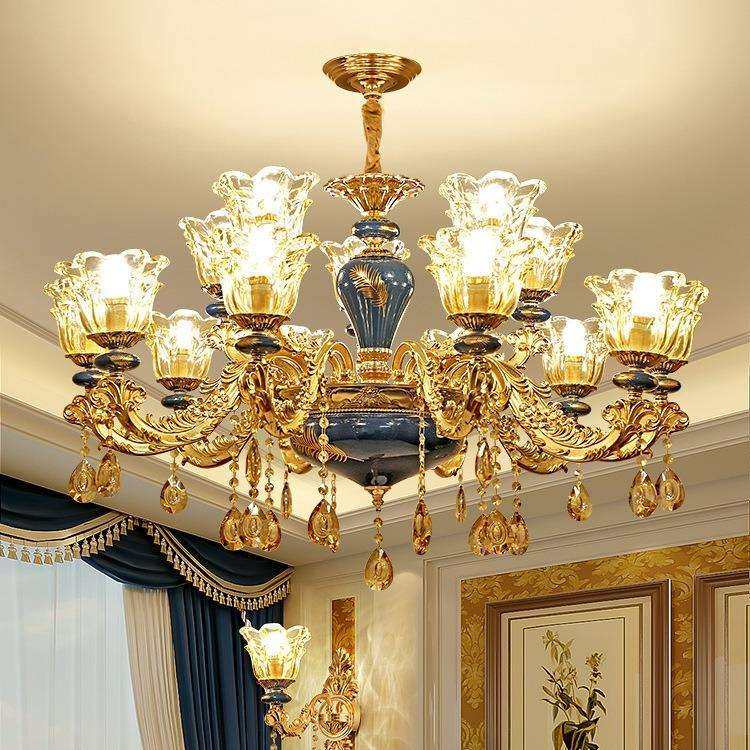 客厅灯欧式吊灯2024年新款陶瓷奢华别墅大厅主灯饭厅卧室水晶灯具,电子元器件市场,其它元器件,淘宝优惠券,粉丝福利购,淘宝优惠卷