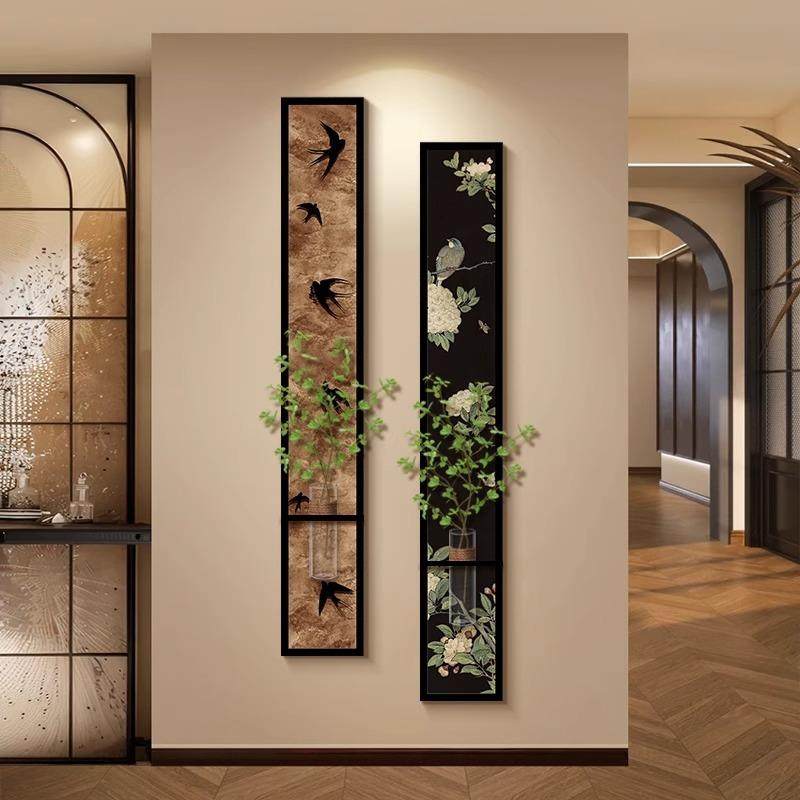 宋代美学中古风玄关装饰画水培绿植走廊过道挂画竖版长条复古壁画,节庆用品/礼品,新娘配件,淘宝优惠券,粉丝福利购,淘宝优惠卷
