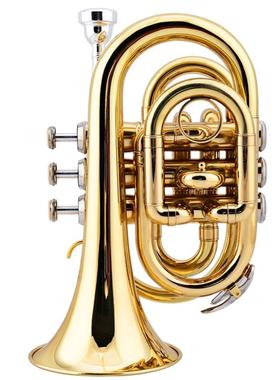 JAZZOR爵士朗手掌号小号降B调管乐器袖珍小号管弦乐器手掌号