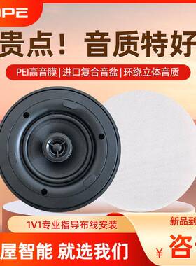 HOPE/向往B707窄边设计吸顶音响配套喇叭HIFI背景音乐音箱20W