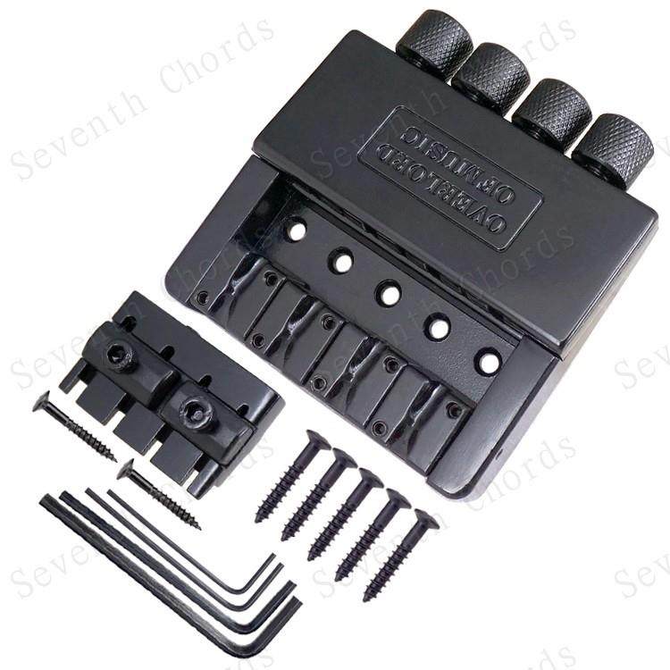 HeadlessBass无头电贝司琴桥拉弦板贝斯弦桥下驹黑