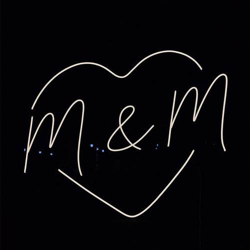 供应LED霓虹灯m&m创意广告牌一体式霓虹灯标识多颜色发光字体