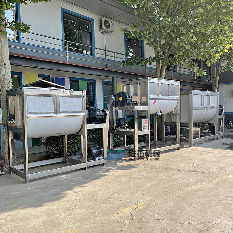 1立方卧式搅拌机PVC粉料搅拌机预混料混料机卧式加热双螺带混合机