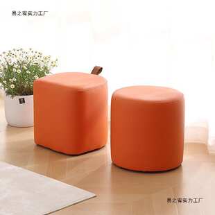 小凳子家用矮凳实木皮墩家用现代简约小板凳小型矮凳子皮凳子坐墩