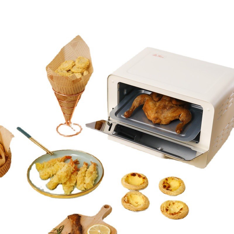 家用多功能电烤箱10L蒸烤一体镜面烤箱 迷你烘培烤箱 礼品