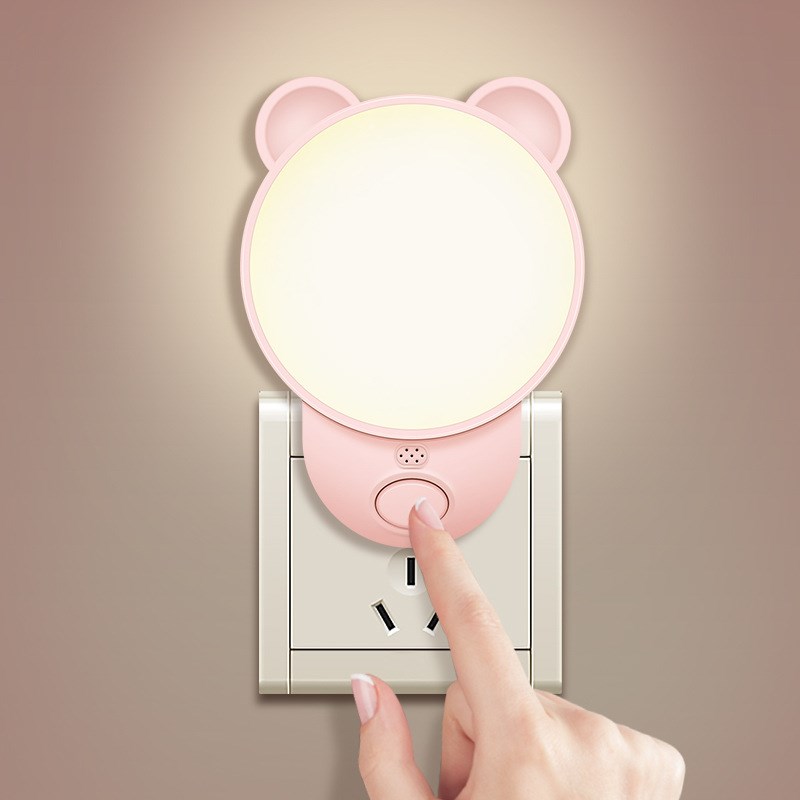 智能语音声控夜灯语音控制轻触开关亮度调节灯无极调光喂奶床头灯