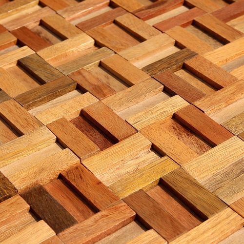 三横三竖原实木马赛克老船木电视背景墙装修材料家装主材客厅阳台