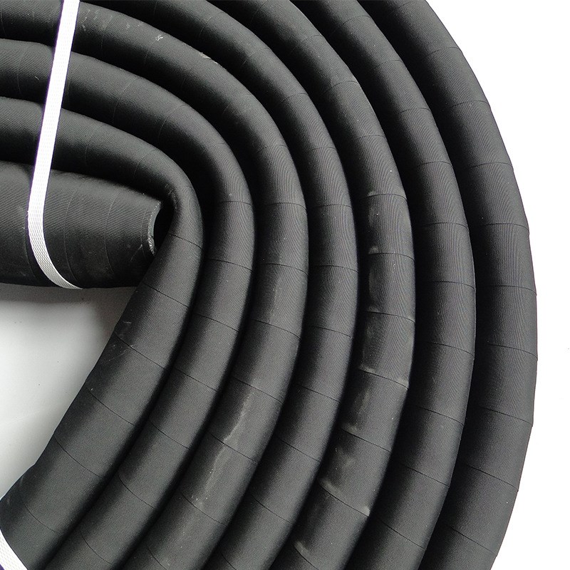 供应黑色橡胶泥浆管高压耐磨工地打桩机排水排污夹布输水软管