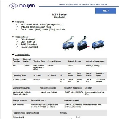台湾茂仁Moujen行程限位开关M4-4104S-3L M4-4103S-3L