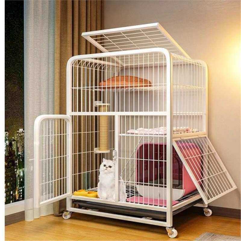 猫笼家用室内折叠不占地猫厕一体小户型别墅猫窝猫咪屋舍笼子
