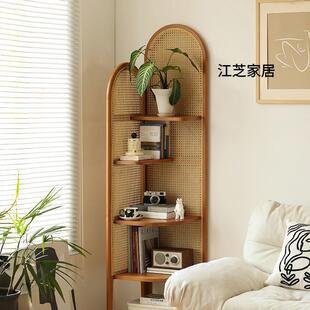 中式复古实木转角置物架转角柜三角柜墙客厅卧室阳台置物书架花架