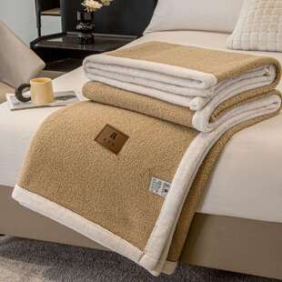 羊羔珊瑚牛奶法兰绒毯毛毯子冬季双面加厚冬天盖毯被加绒沙发午睡