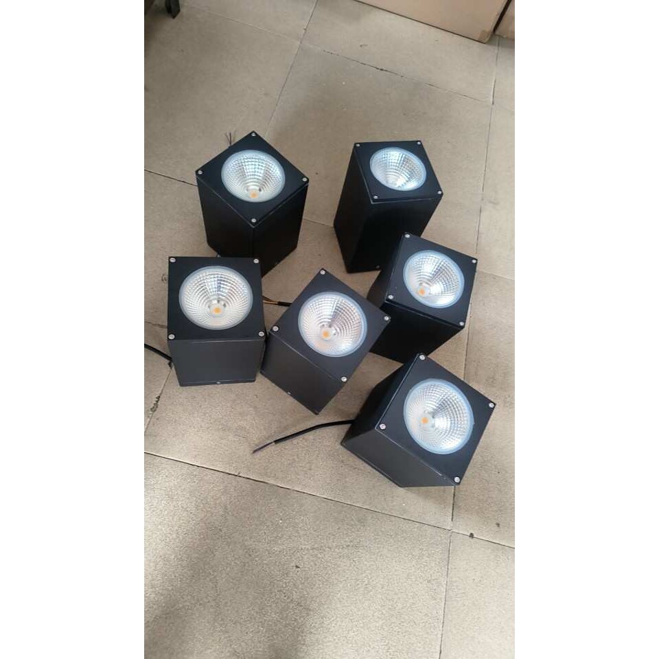 方形吸顶12W明装天花板壁灯灯 防水吊装筒灯庭院外 走廊铝材灯具