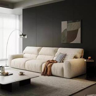 网红直排猫抓布灯芯绒布艺复古绿色沙发法式实木沙发小户型奶油风