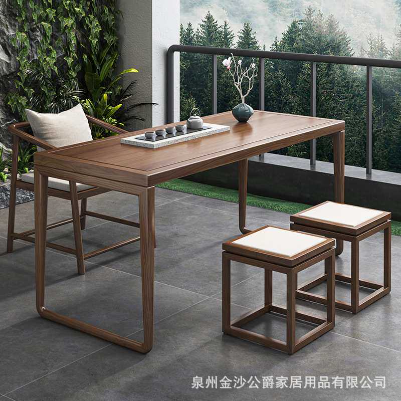 实木茶桌新中式茶桌椅组合泡茶桌喝茶桌子茶台一体