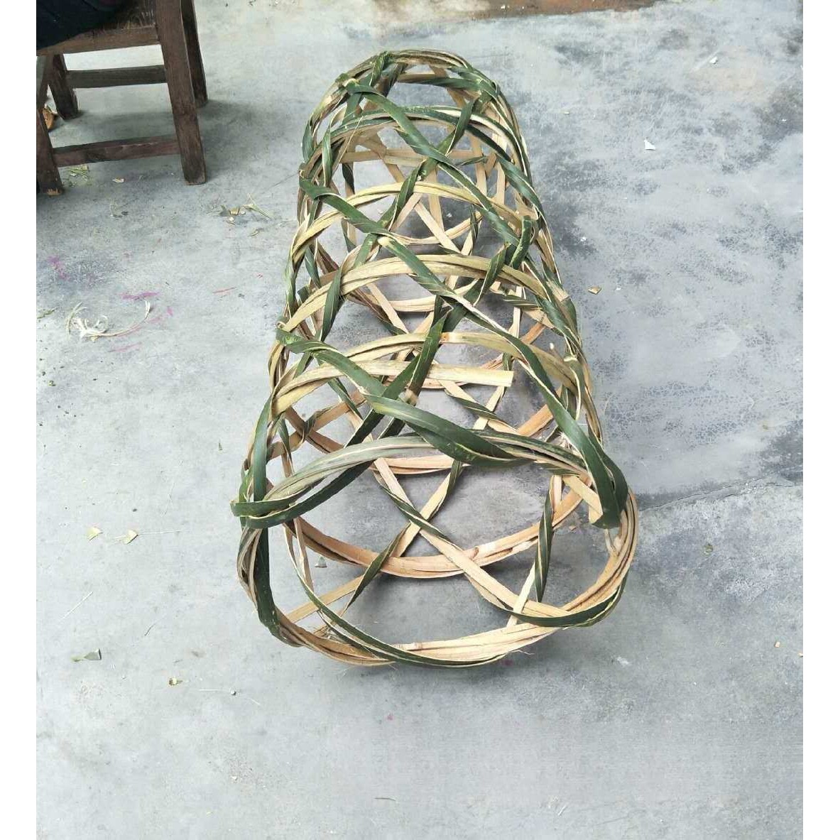 手工制作头层竹叶青大号猪笼竹笼醒狮道具装饰竹编装饰道具