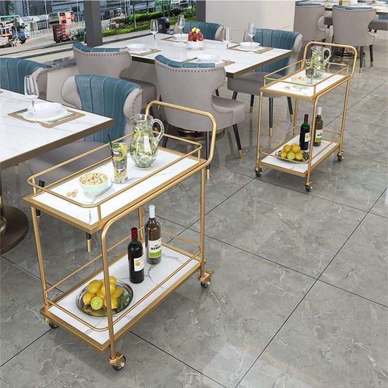 酒店酒水车欧式餐车手推车火锅店酒吧饭厅ktv送餐车家用蛋糕推车