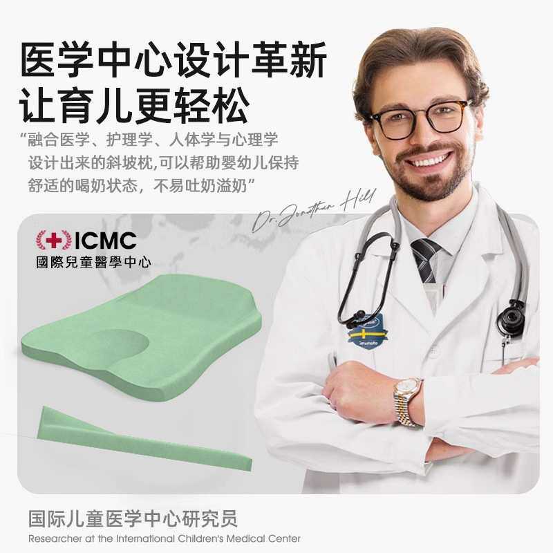 婴儿防吐奶斜坡垫宝宝防溢奶呛奶斜坡枕新生儿躺喂奶神器哺 乳枕