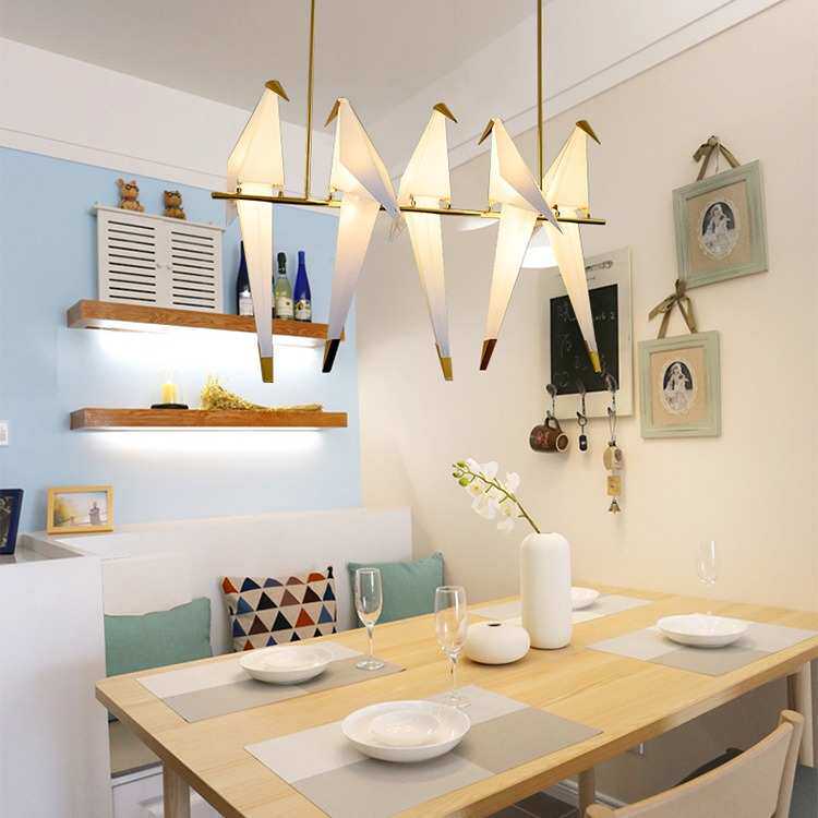 个性北欧千纸鹤小鸟艺术吊灯客厅卧室床头餐厅吧台设计师灯具