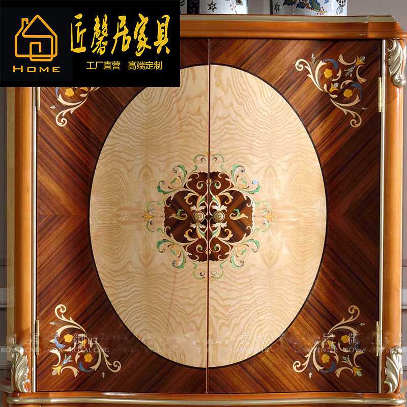亚历山大欧式装饰柜酒柜展示柜餐厅双门储物柜别墅法式新古典家具