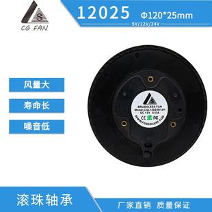 车载净化器离心风机 12025涡轮散热风扇12V4线PWM FG离心风机