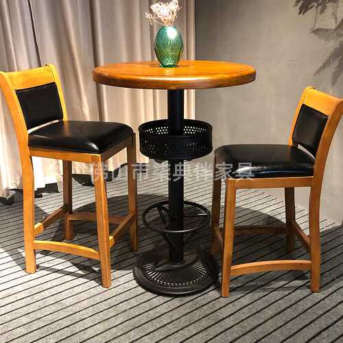 整店工程家具公社餐吧美式工业风酒吧清吧配套桌椅组合厂家直供销