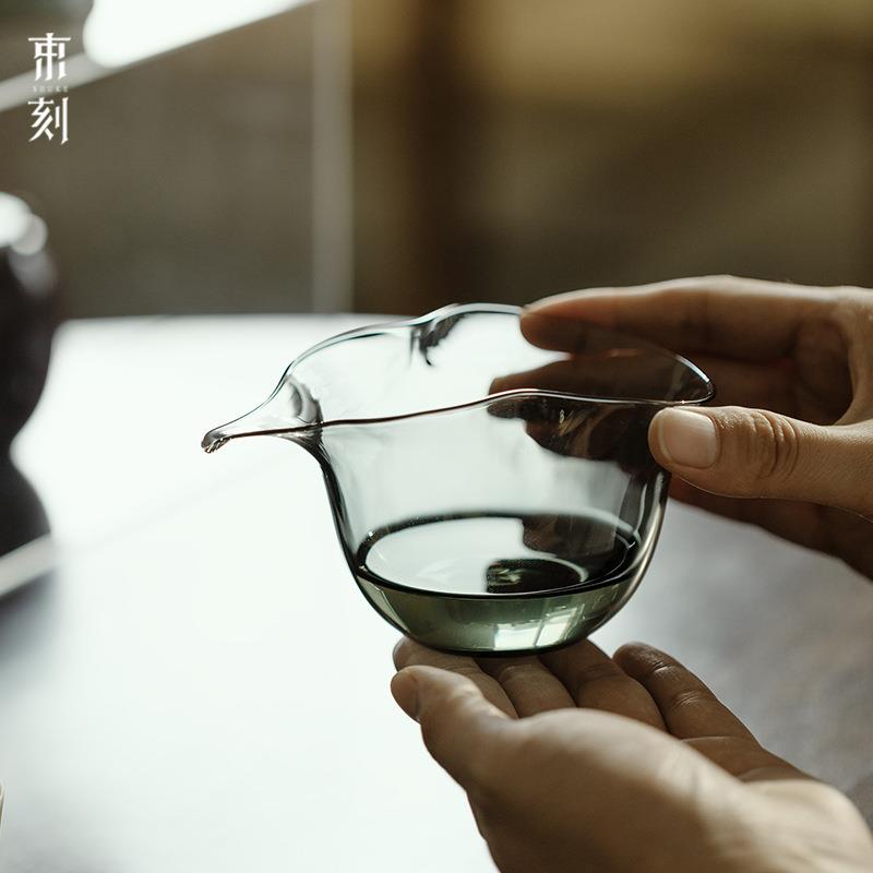 高硼硅玻璃公道杯葫芦形茶海家用均杯匀杯茶道配件不烫手公杯