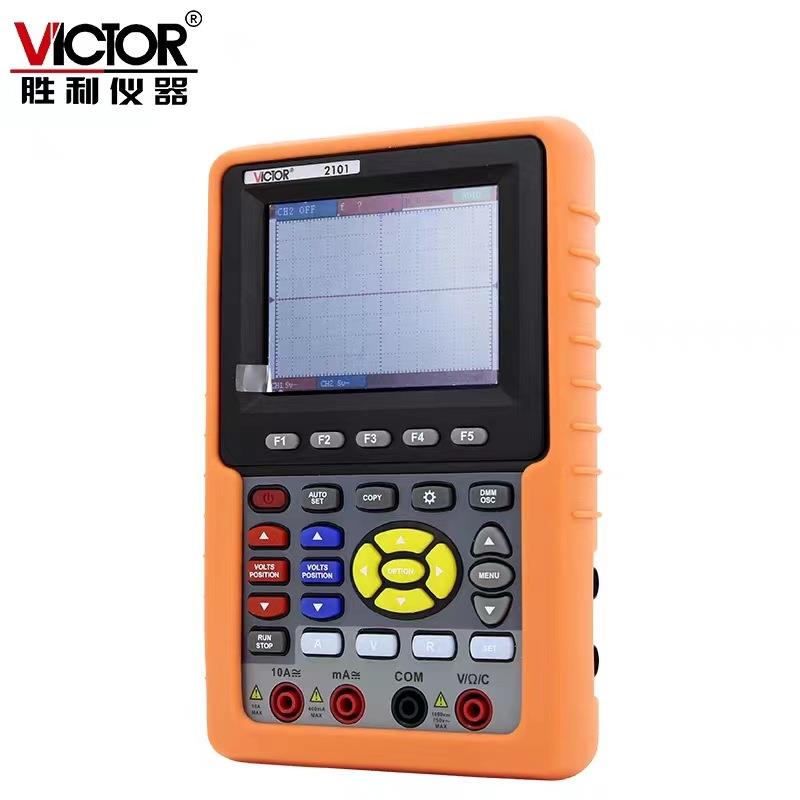 VICTOR胜利仪器手持数字储存示波表VC2100/2101单通道彩屏示波表