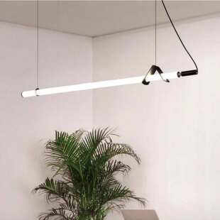 新款长条一字饭桌餐厅客厅设计师商铺酒店前台茶几咖啡厅吧台吊灯