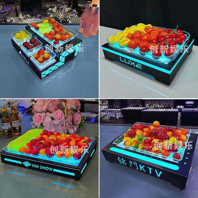 酒吧发光果盘架子创意小吃水果碟水果盘多层三层冰纹果盘ktv,电子元器件市场,其它元器件,淘宝优惠券,粉丝福利购,淘宝优惠卷