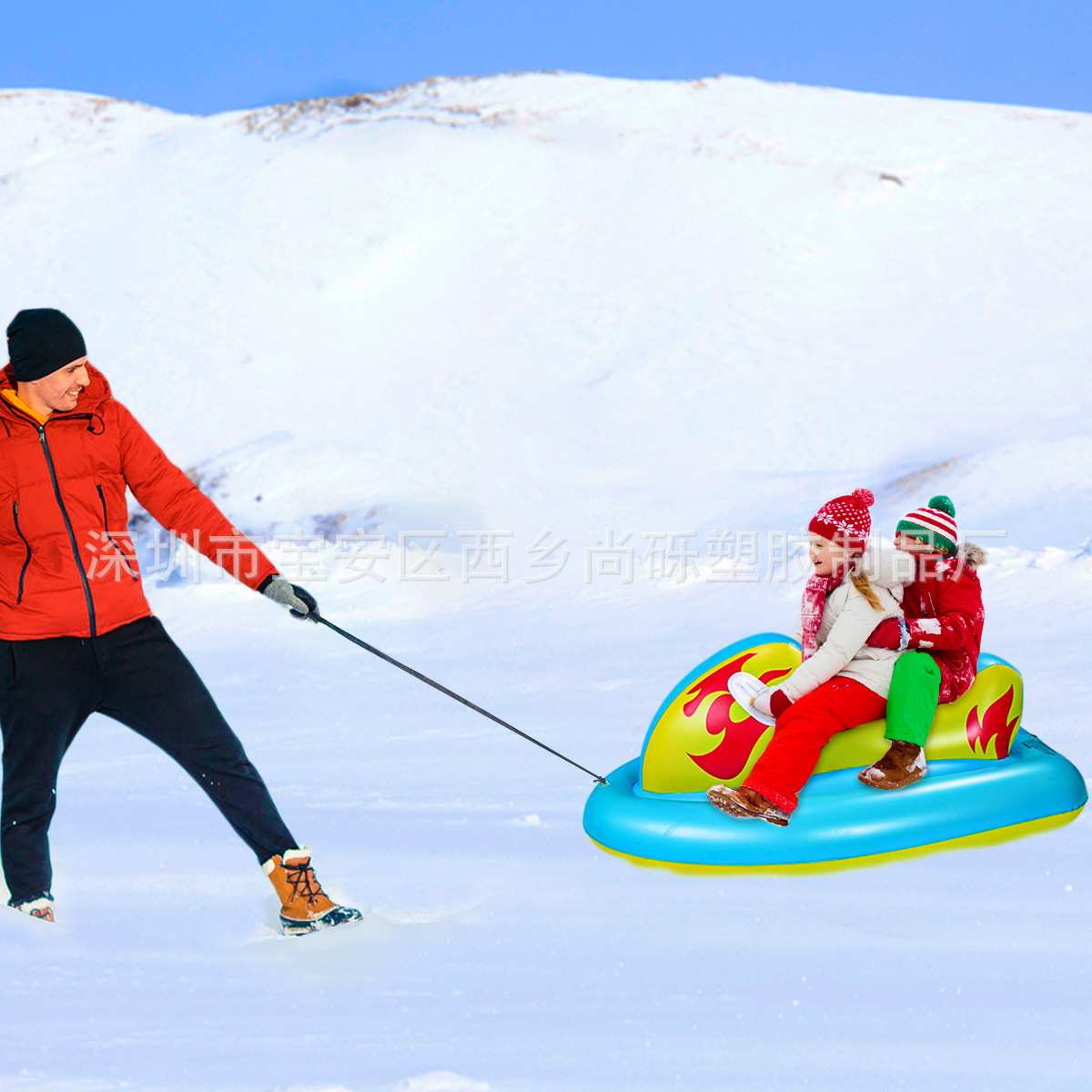东莞现货 PVC充气滑雪用品 高弹性滑雪板滑雪橇 充气摩托艇滑雪圈