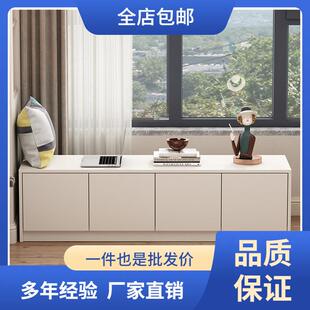 飘窗收纳储物柜矮柜地柜可坐落地窗台柜子炕柜可订榻榻米柜储物柜