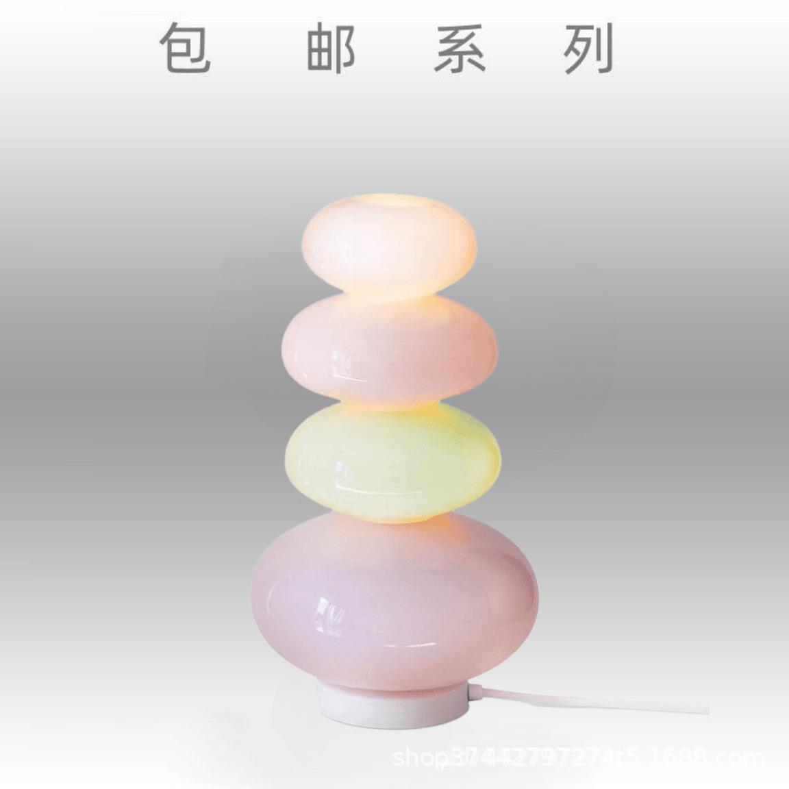 彩虹糖果葫芦台灯网红北欧儿童房卧室床头创意客厅展厅彩色装饰灯