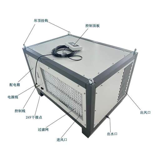 506品脱植物大棚吊顶除湿机低温抽湿器工业除湿器24V干接干燥厂家