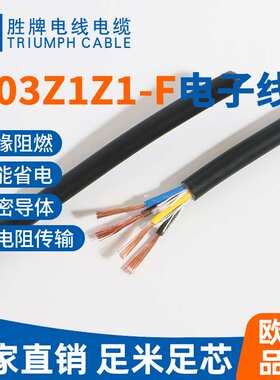 胜牌电线300V家装布线接地线 H03Z1Z1-F 5*0.5平方黑色外皮