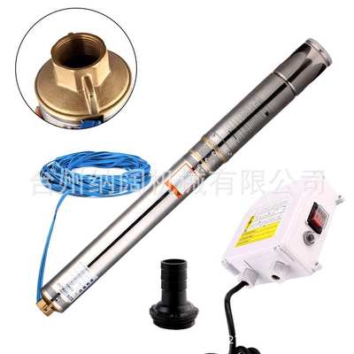 跨境不锈钢深井潜水泵deep bore pump抽水泵220V/60Hz补水泵1