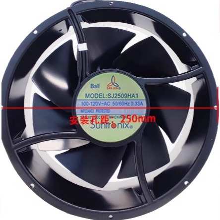 三巨SJ2509HA1 110V25489全金属工业电气柜散热风扇风机