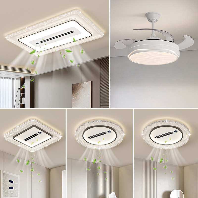无叶风扇灯家用超静音客厅大厅主灯全光谱负离子一体风扇中山灯具,3C数码配件,USB灯,淘宝优惠券,粉丝福利购,淘宝优惠卷